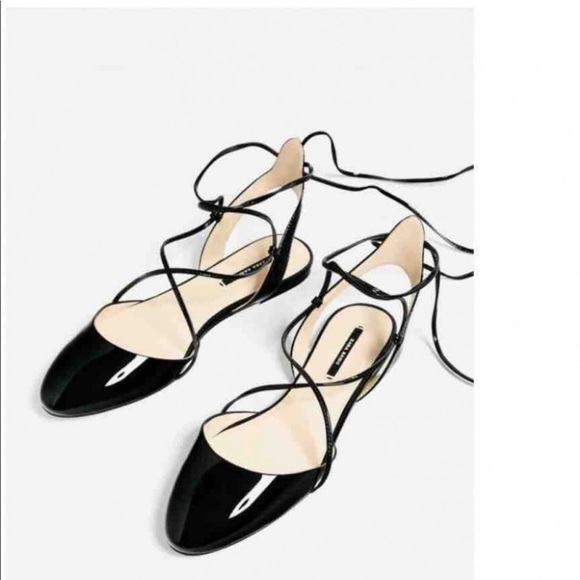 Zara Shoes - Zara Patent Leather Ballet Flats, NWT, size US 6